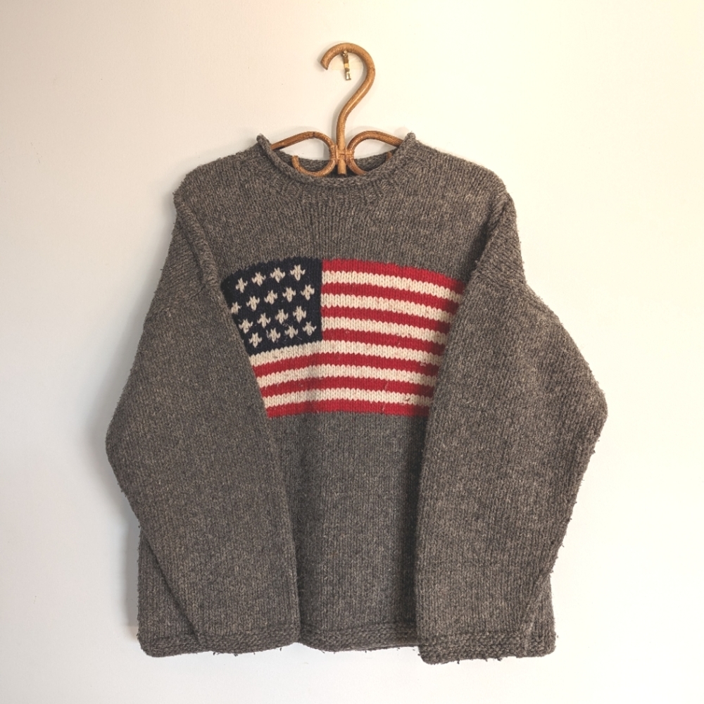 Knitted American Flag Sweater